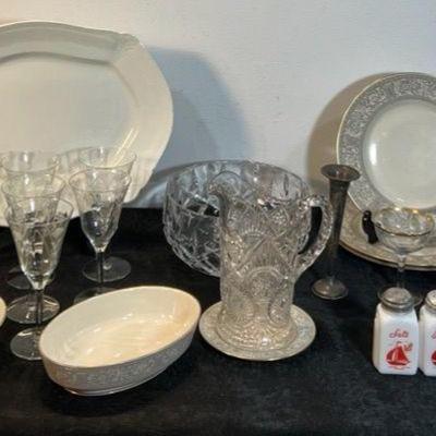 Franciscan China (5 Pieces), Glastonbury, Imperial Glass, 50’s Etched Wine Glasses, Flintridge