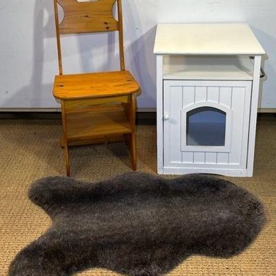 Multi Function Furniture - Ladder Chair, Pet Bed Nightstand And Rug/Pet Bed
