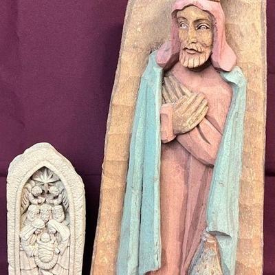 Nativity Carruth And 17” Log Wiseman King Carving