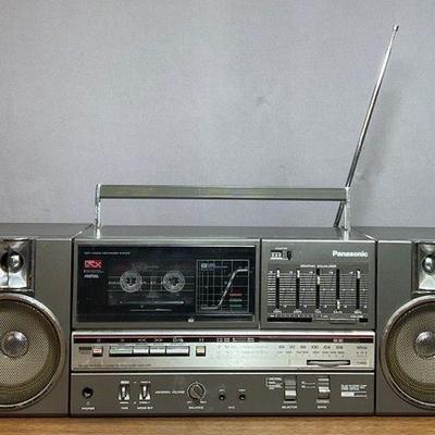 Retro 80s Panasonic Rx-ft590 Boombox Ghetto Blaster With One Touch Recording