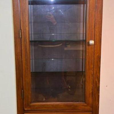 2 Of 2 Glass Door Bookcase / China Cabinet With Lighting