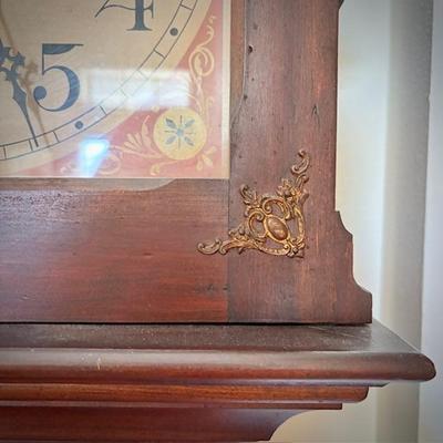 Antique 1850s grandfather clock, made in Connecticut