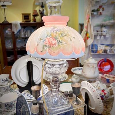 Vintage hand-painted lamp