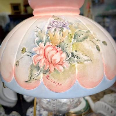 Vintage hand-painted lamp