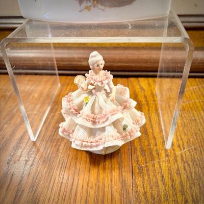 Antique Dresden Lace figurine