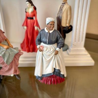 Franklin Mint "Gone With The Wind" series - Scarlett O'Hara, Rhett Butler, the first husband, Mammy, Prissy, Melanie,...