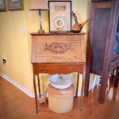 Sale Photo Thumbnail #90: Antique pull-down writing desk