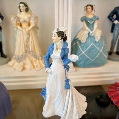 Franklin Mint "Gone With The Wind" series - Scarlett O'Hara, Rhett Butler, the first husband, Mammy, Prissy, Melanie,...