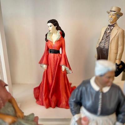 Franklin Mint "Gone With The Wind" series - Scarlett O'Hara, Rhett Butler, the first husband, Mammy, Prissy, Melanie,...