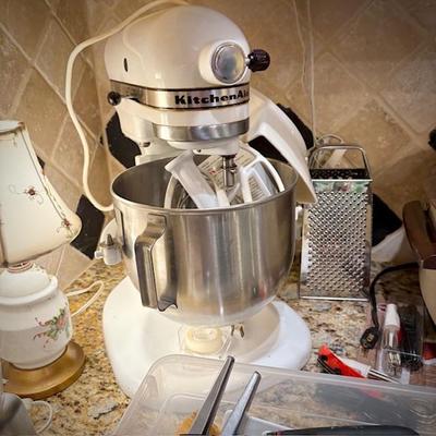 Kitchen Aid standing mixer with accessories