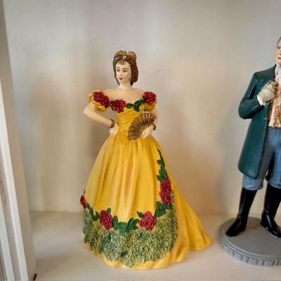 Franklin Mint "Gone With The Wind" series - Scarlett O'Hara, Rhett Butler, the first husband, Mammy, Prissy, Melanie,...