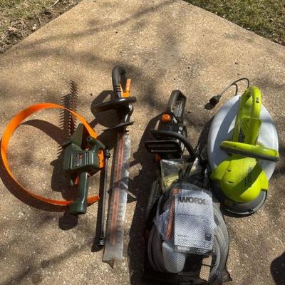 Worx Chainsaw, Worx Hedge Trimmer, black And Decker Hedge Trimmer, Garden Groom, Worx Power Sprayer
