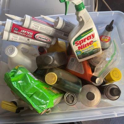 Mystery Lot Of Break Fluid, Caulk And Hand Cleaner
