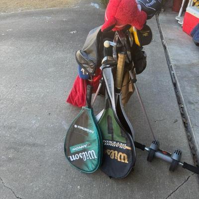 Nike Golf Bag Wilson Racquet Club And Sentra Tennis Racquet
