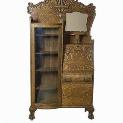 Tiger's Oak Side by Side Secretary Cabinet.jpg