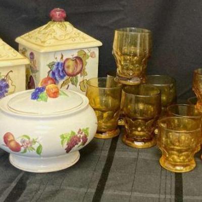 Ct650 vintage amber glassware and more