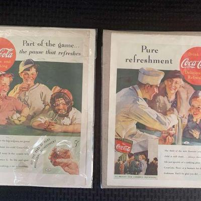 Ct696 coca cola vintage advertisement