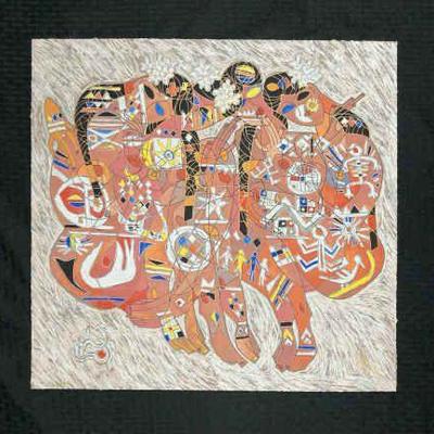 Ct694v jiang tiefeng hand printed serigraph the love suite (girls)”