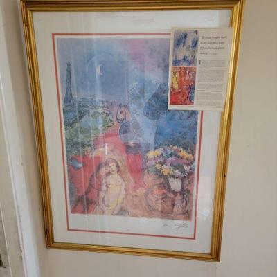 Marc Chagall – “ Musical Bouquet ” Lithograph
