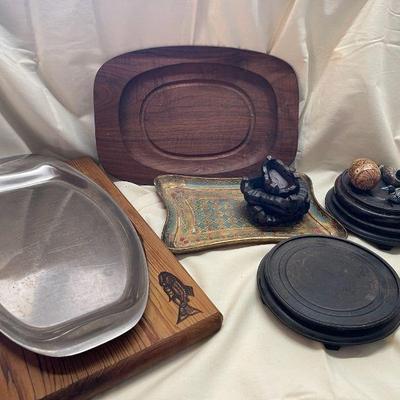 Wood trays and decor