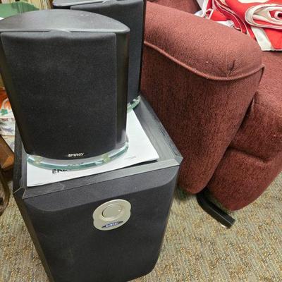 Energy speakers & subwoofer. 