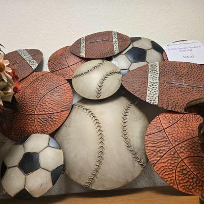 Amazing metal sports art, great for a kid's room! NOW $15!