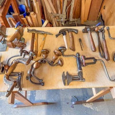 Some of the tools to be sorted into over 250 auction lots