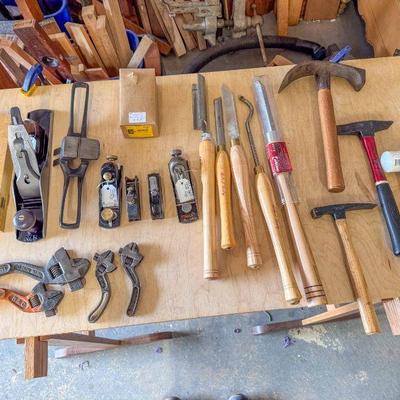 Some of the tools to be sorted into over 250 auction lots