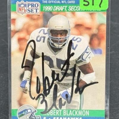 Autographed Football Card Robert Blackmon 