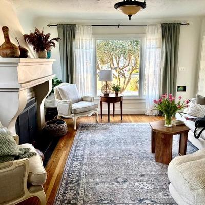 Chairs, living room rug