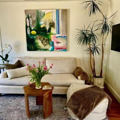 Original art, indoor plants