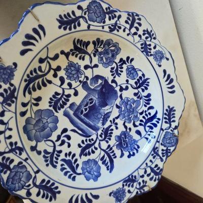 Blue onion plate