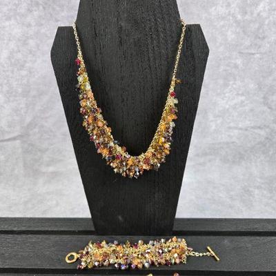 gold and beads