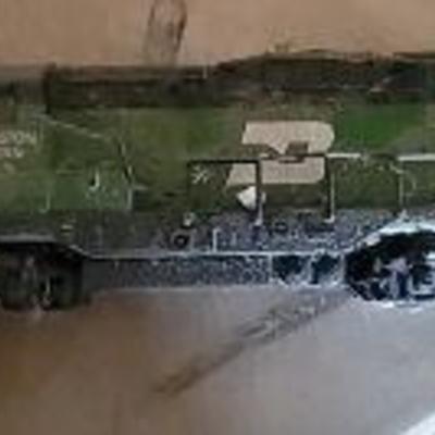Train set Burlington Northern locomotive