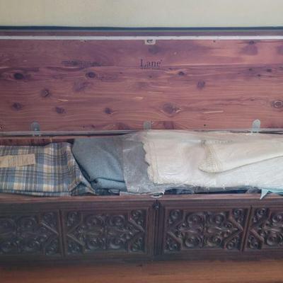Lane Chest with gorgeous linens