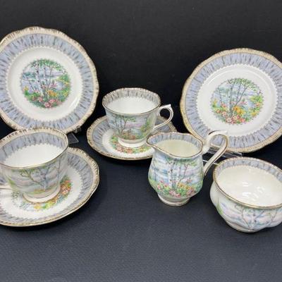 Silver Birch Royal Albert Tea Set for Two