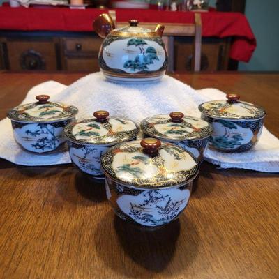 Kutani-ware Asian Tea Set
