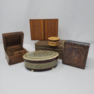 Wood & Inlay Boxes, Puzzle Box - India, Poland