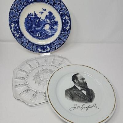 Rare J. A. Garfield 1880s Plate & Olde Alton Ware Plate