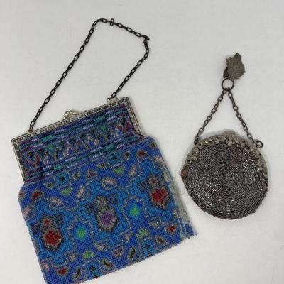 Early 1900s Beaded Purses - Chatelaine & Flapper Bead Purse