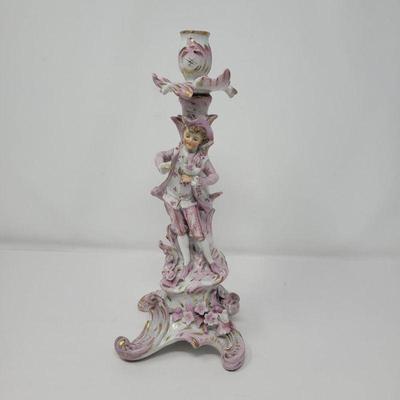 Sitzendorf Style German Porcelain Candlestick