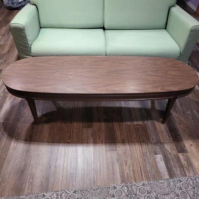 Late Mid-Century Long Oval Wood Coffee Table