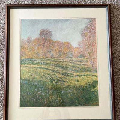 Monet Meadow at Giverny Framed Print