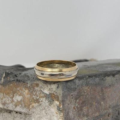 Vintage Two-Tone 14k Gold Ring Size 11