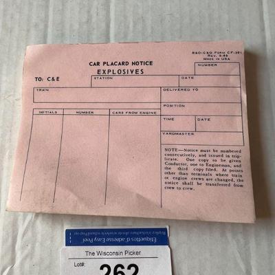 Car Placard Notice