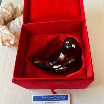 Fenton Hand Painted Retired Bird