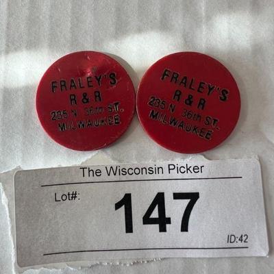Fraleys RR Milwaukee Tokens