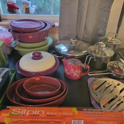 Wolfgang Puck Pots, Chef Essentials Presses, Silicone Rolling Pin