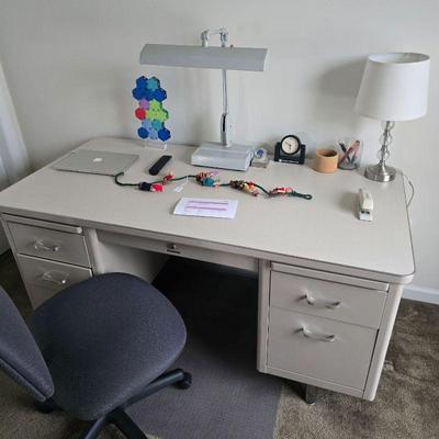 Vintage Military Steelcase Desk