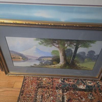 Reversed painting signed